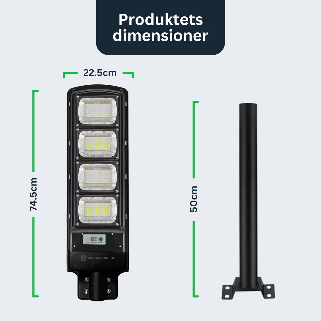 IlluminateSolarMega™ - 3 Lygter + 1 Gratis 450W/6500 Lumen Ultraklare Solcelle-gadelygter