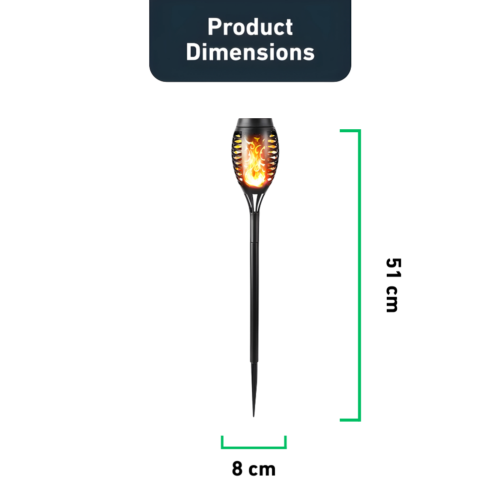 Solar Flame - lampe med blinkende flamme