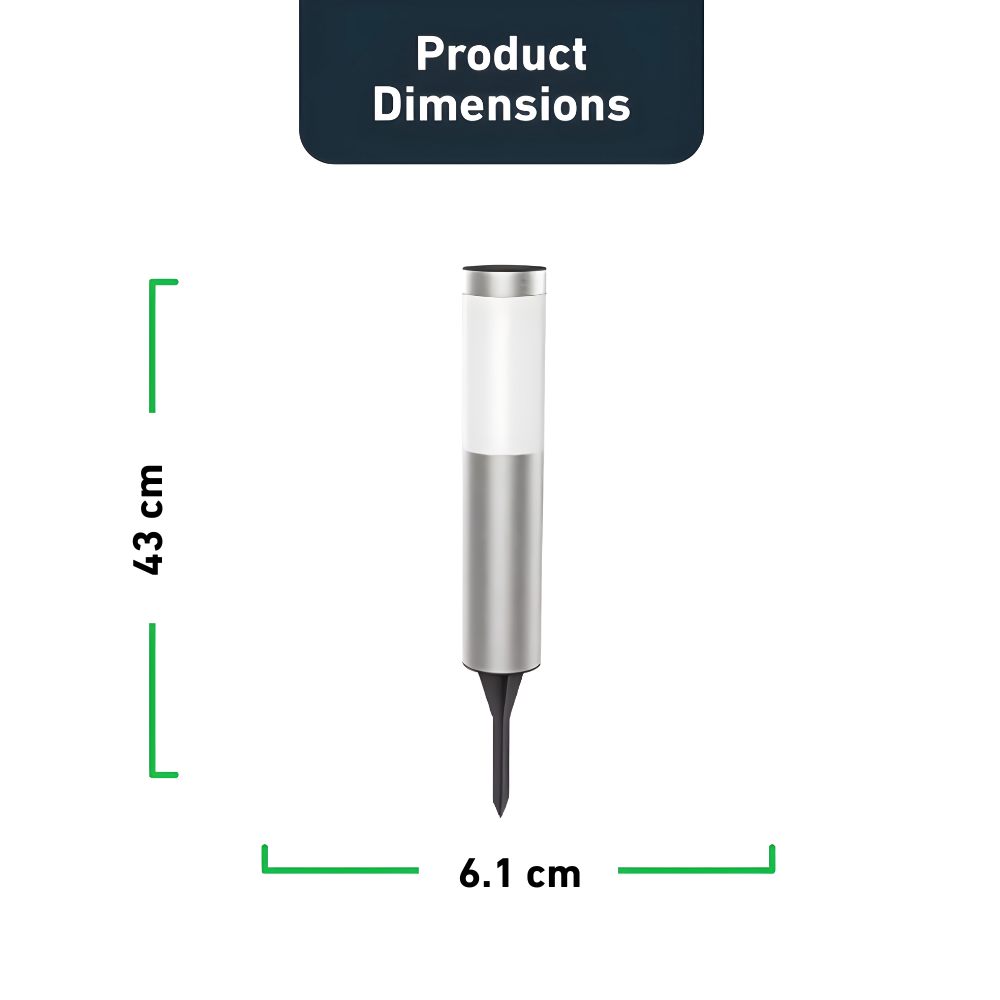 Luminex™ - Elegant solcellelys til pullerter (2-pak)