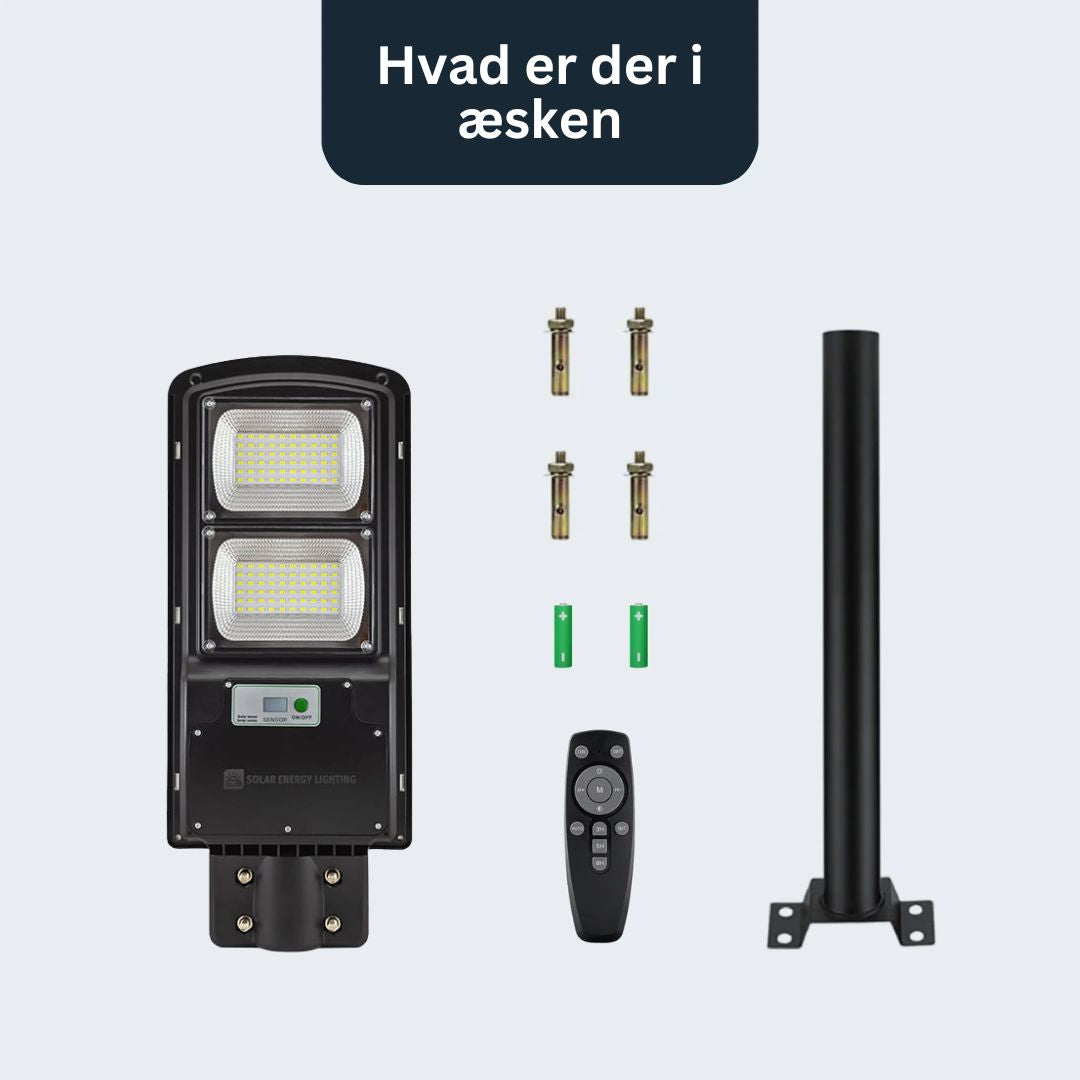 IlluminateSolarMega™ - 3 Lygter + 1 Gratis 300W/6000 Lumen Ultraklare Solcelle-gadelygter