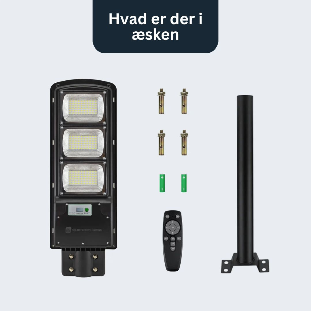 IlluminateSolarMega™ - 3 Lygter + 1 Gratis 375W/6500 Lumen Ultraklare Solcelle-gadelygter