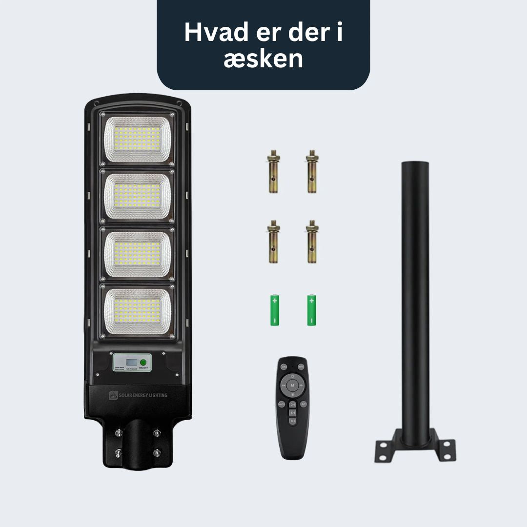 IlluminateSolarMega™ - 3 Lygter + 1 Gratis 450W/6500 Lumen Ultraklare Solcelle-gadelygter