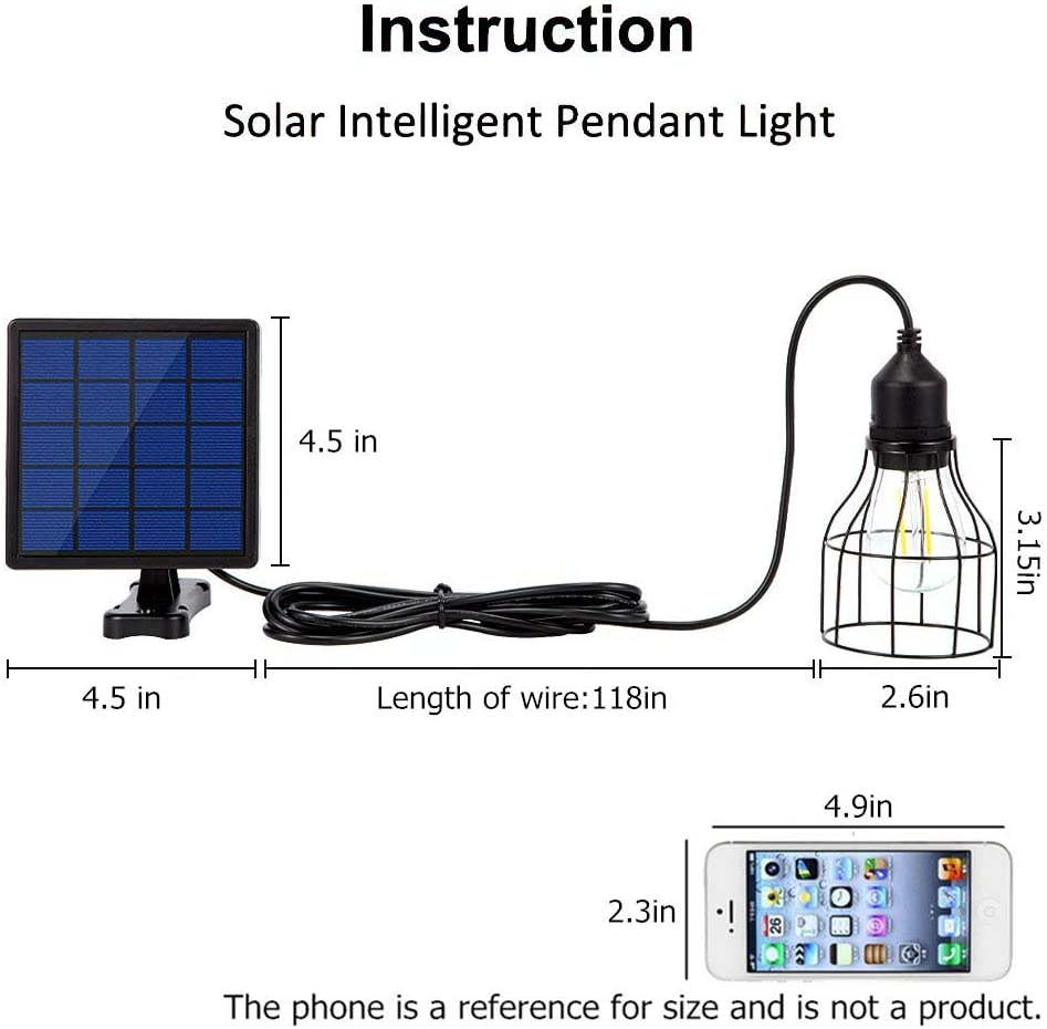 Solcelle-lysekrone-lampe