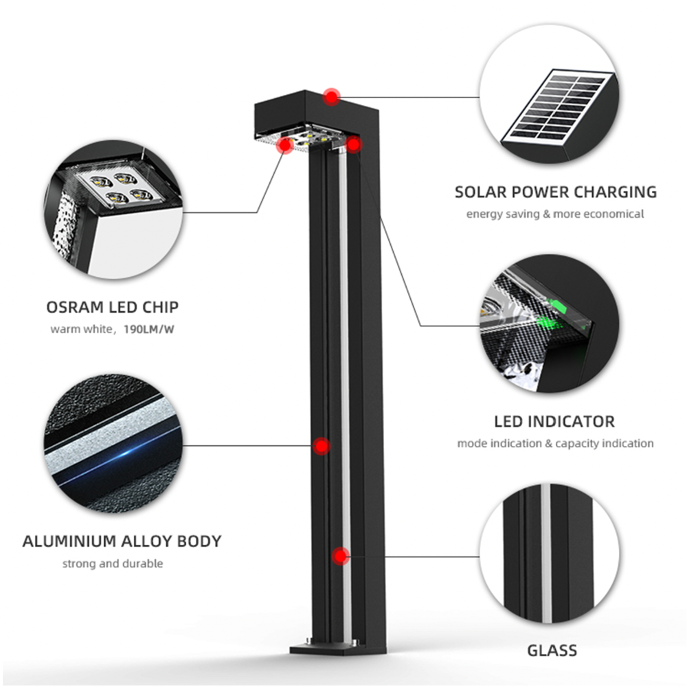 IlluminateSolar Pullerter™- pro-line solcellepollardlys tysk Osram (2 pakker)